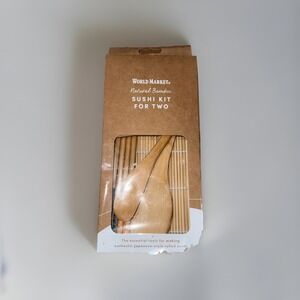 World Market Natural Bamboo Sushi Kit For 2 New In Package